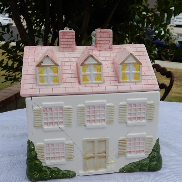 VTG Pastel Cookie Jar House - Picture 2 of 4